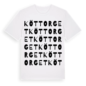 Köttorget ordlek t-shirt – ekologisk bomull t-shirt från Pinshirt