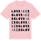 Pink Cotton t-shirt med Kovraberg ordlek t-shirt