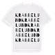 White t-shirt med Krabbelund ordlek t-shirt