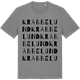 Mid Heather Gray t-shirt med Krabbelund ordlek t-shirt