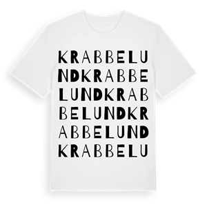 Krabbelund ordlek t-shirt – ekologisk bomull t-shirt från Pinshirt
