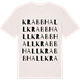 Vintage White t-shirt med Krabbhall ordlek t-shirt