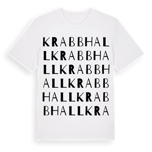 Krabbhall ordlek t-shirt – ekologisk bomull t-shirt från Pinshirt