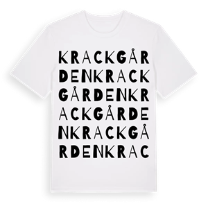 Krackgården ordlek t-shirt – ekologisk bomull t-shirt från Pinshirt