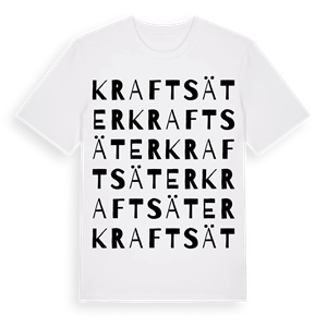Kraftsäter ordlek t-shirt – ekologisk bomull t-shirt från Pinshirt