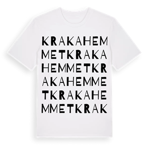 Krakahemmet ordlek t-shirt – ekologisk bomull t-shirt från Pinshirt