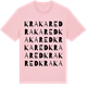 Pink Cotton t-shirt med Krakared ordlek t-shirt