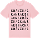 Pink Cotton t-shirt med Kråkebacka ordlek t-shirt