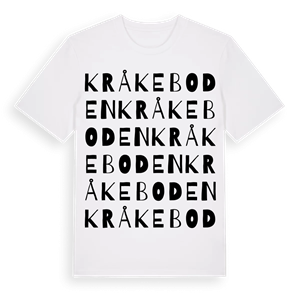 Kråkeboden ordlek t-shirt – ekologisk bomull t-shirt från Pinshirt