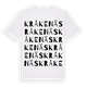 White t-shirt med Kråkenäs ordlek t-shirt
