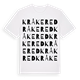 White t-shirt med Kråkered ordlek t-shirt