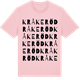 Pink Cotton t-shirt med Kråkeröd ordlek t-shirt