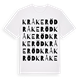 White t-shirt med Kråkeröd ordlek t-shirt