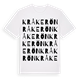White t-shirt med Kråkerön ordlek t-shirt