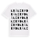 White t-shirt med Kråkeryd ordlek t-shirt