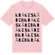 Pink Cotton t-shirt med Kråkeskären ordlek t-shirt