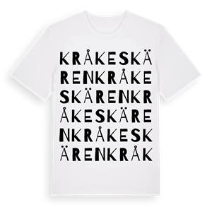 Kråkeskären ordlek t-shirt – ekologisk bomull t-shirt från Pinshirt