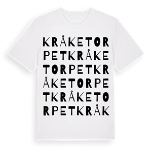 Kråketorpet ordlek t-shirt – ekologisk bomull t-shirt från Pinshirt