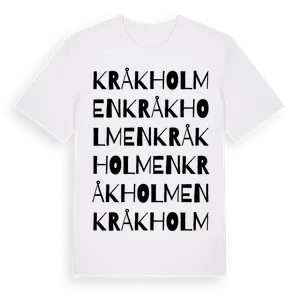 Kråkholmen ordlek t-shirt – ekologisk bomull t-shirt från Pinshirt