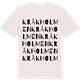 Vintage White t-shirt med Kråkholmen ordlek t-shirt