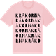 Pink Cotton t-shirt med Kråkorna ordlek t-shirt