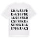 White t-shirt med Kraksbyn ordlek t-shirt