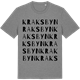 Mid Heather Gray t-shirt med Kraksbyn ordlek t-shirt
