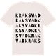 Vintage White t-shirt med Kraksvad ordlek t-shirt
