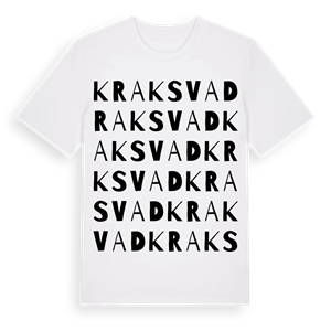 Kraksvad ordlek t-shirt – ekologisk bomull t-shirt från Pinshirt