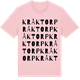Pink Cotton t-shirt med Kråktorp ordlek t-shirt