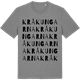 Mid Heather Gray t-shirt med Kråkungarna ordlek t-shirt