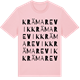 Pink Cotton t-shirt med Krämarevik ordlek t-shirt