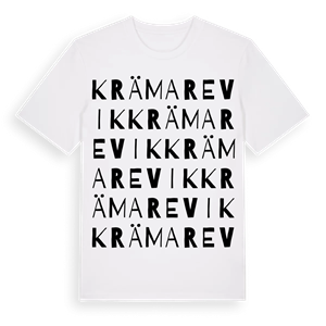 Krämarevik ordlek t-shirt – ekologisk bomull t-shirt från Pinshirt