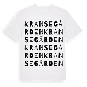 Kransegården ordlek t-shirt – ekologisk bomull t-shirt från Pinshirt