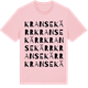 Pink Cotton t-shirt med Kransekärr ordlek t-shirt