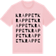Pink Cotton t-shirt med Krappet ordlek t-shirt