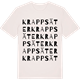 Vintage White t-shirt med Krappsäter ordlek t-shirt