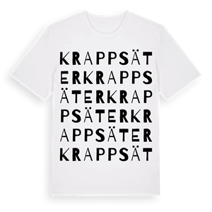 Krappsäter ordlek t-shirt – ekologisk bomull t-shirt från Pinshirt