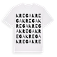 White t-shirt med Krega ordlek t-shirt