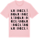Pink Cotton t-shirt med Kringeläng ordlek t-shirt