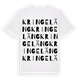 White t-shirt med Kringeläng ordlek t-shirt