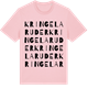 Pink Cotton t-shirt med Kringelaruder ordlek t-shirt