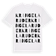 White t-shirt med Kringelaruder ordlek t-shirt