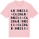 Pink Cotton t-shirt med Kringelbacken ordlek t-shirt