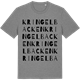 Mid Heather Gray t-shirt med Kringelbacken ordlek t-shirt
