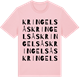 Pink Cotton t-shirt med Kringelsås ordlek t-shirt