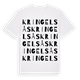 White t-shirt med Kringelsås ordlek t-shirt