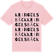 Pink Cotton t-shirt med Kringelsbäck ordlek t-shirt