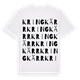 White t-shirt med Kringkärr ordlek t-shirt