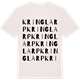 Vintage White t-shirt med Kringlarp ordlek t-shirt